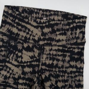 Under Armour Womens Tie Dye Fitted Leggings Medium Black Tan Athletic